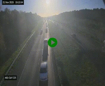 <h2>Webcam autoroute A63 en périphérie de Bordeaux au sud-est de la ville, en provenance du bassin d'Arcachon. Vue orientée vers Bordeaux</h2>