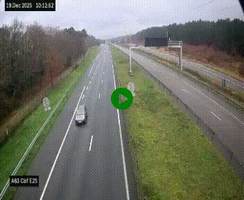 <h2>Webcam autoroute A63 en périphérie de Bordeaux au sud-est de la ville, en provenance du bassin d'Arcachon. Vue orientée vers Bordeaux</h2>