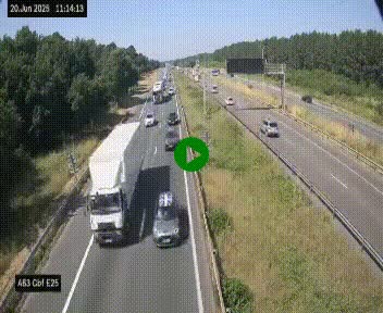 <h2>Webcam autoroute A63 en périphérie de Bordeaux au sud-est de la ville, en provenance du bassin d'Arcachon. Vue orientée vers Bordeaux</h2>