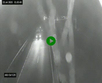 <h2>Webcam autoroute A63 en périphérie de Bordeaux au sud-est de la ville, en provenance du bassin d'Arcachon. Vue orientée vers Bordeaux</h2>