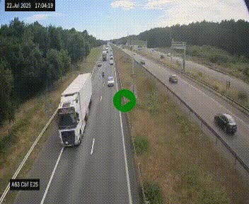 <h2>Webcam autoroute A63 en périphérie de Bordeaux au sud-est de la ville, en provenance du bassin d'Arcachon. Vue orientée vers Bordeaux</h2>