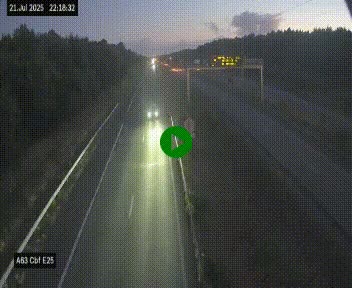 <h2>Webcam autoroute A63 en périphérie de Bordeaux au sud-est de la ville, en provenance du bassin d'Arcachon. Vue orientée vers Bordeaux</h2>