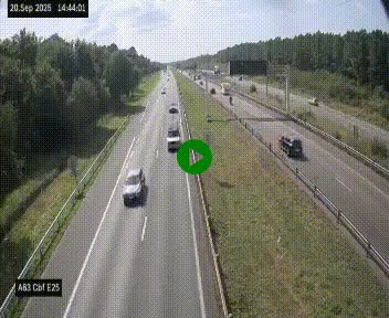 <h2>Webcam autoroute A63 en périphérie de Bordeaux au sud-est de la ville, en provenance du bassin d'Arcachon. Vue orientée vers Bordeaux</h2>