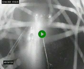 <h2>Webcam autoroute A63 en périphérie de Bordeaux au sud-est de la ville, en provenance du bassin d'Arcachon. Vue orientée vers Bordeaux</h2>