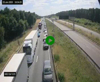 <h2>Webcam autoroute A63 en périphérie de Bordeaux au sud-est de la ville, en provenance du bassin d'Arcachon. Vue orientée vers Bordeaux</h2>