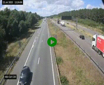 <h2>Webcam autoroute A63 en périphérie de Bordeaux au sud-est de la ville, en provenance du bassin d'Arcachon. Vue orientée vers Bordeaux</h2>