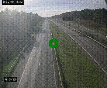 <h2>Webcam autoroute A63 en périphérie de Bordeaux au sud-est de la ville, en provenance du bassin d'Arcachon. Vue orientée vers Bordeaux</h2>