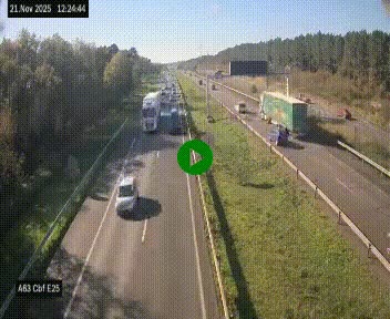 <h2>Webcam autoroute A63 en périphérie de Bordeaux au sud-est de la ville, en provenance du bassin d'Arcachon. Vue orientée vers Bordeaux</h2>