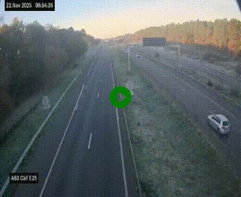 <h2>Webcam autoroute A63 en périphérie de Bordeaux au sud-est de la ville, en provenance du bassin d'Arcachon. Vue orientée vers Bordeaux</h2>