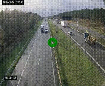 <h2>Webcam autoroute A63 en périphérie de Bordeaux au sud-est de la ville, en provenance du bassin d'Arcachon. Vue orientée vers Bordeaux</h2>