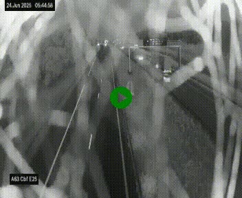 <h2>Webcam autoroute A63 en périphérie de Bordeaux au sud-est de la ville, en provenance du bassin d'Arcachon. Vue orientée vers Bordeaux</h2>