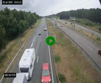 <h2>Webcam autoroute A63 en périphérie de Bordeaux au sud-est de la ville, en provenance du bassin d'Arcachon. Vue orientée vers Bordeaux</h2>