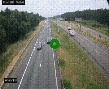 <h2>Webcam autoroute A63 en périphérie de Bordeaux au sud-est de la ville, en provenance du bassin d'Arcachon. Vue orientée vers Bordeaux</h2>