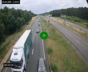 <h2>Webcam autoroute A63 en périphérie de Bordeaux au sud-est de la ville, en provenance du bassin d'Arcachon. Vue orientée vers Bordeaux</h2>