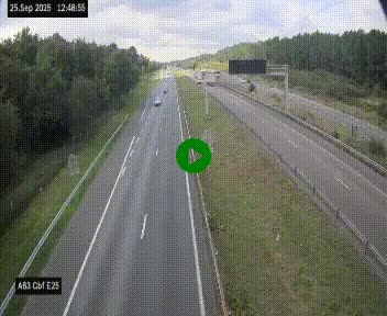<h2>Webcam autoroute A63 en périphérie de Bordeaux au sud-est de la ville, en provenance du bassin d'Arcachon. Vue orientée vers Bordeaux</h2>