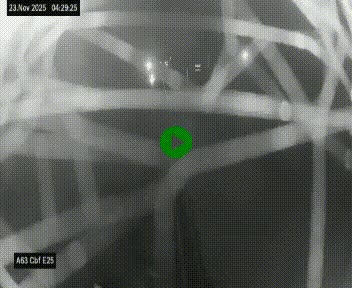 <h2>Webcam autoroute A63 en périphérie de Bordeaux au sud-est de la ville, en provenance du bassin d'Arcachon. Vue orientée vers Bordeaux</h2>