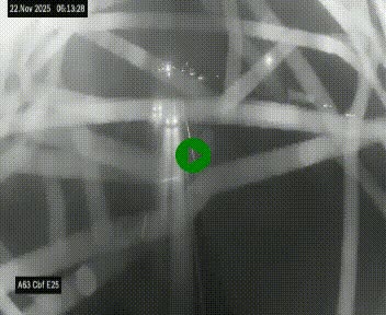 <h2>Webcam autoroute A63 en périphérie de Bordeaux au sud-est de la ville, en provenance du bassin d'Arcachon. Vue orientée vers Bordeaux</h2>