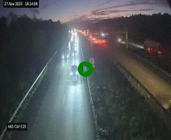 <h2>Webcam autoroute A63 en périphérie de Bordeaux au sud-est de la ville, en provenance du bassin d'Arcachon. Vue orientée vers Bordeaux</h2>