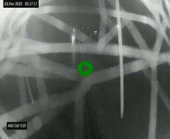 Webcam autoroute A63 en périphérie de Bordeaux au sud-est de la ville, en provenance du bassin d'Arcachon. Vue orientée vers Bordeaux