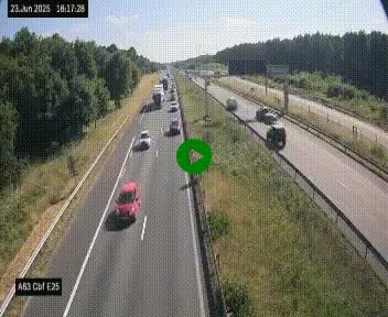 <h2>Webcam autoroute A63 en périphérie de Bordeaux au sud-est de la ville, en provenance du bassin d'Arcachon. Vue orientée vers Bordeaux</h2>