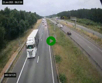 <h2>Webcam autoroute A63 en périphérie de Bordeaux au sud-est de la ville, en provenance du bassin d'Arcachon. Vue orientée vers Bordeaux</h2>