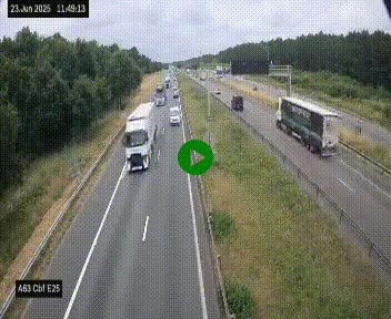 <h2>Webcam autoroute A63 en périphérie de Bordeaux au sud-est de la ville, en provenance du bassin d'Arcachon. Vue orientée vers Bordeaux</h2>