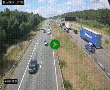 <h2>Webcam autoroute A63 en périphérie de Bordeaux au sud-est de la ville, en provenance du bassin d'Arcachon. Vue orientée vers Bordeaux</h2>