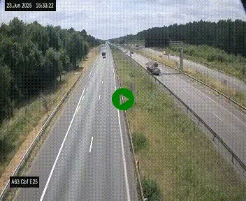 <h2>Webcam autoroute A63 en périphérie de Bordeaux au sud-est de la ville, en provenance du bassin d'Arcachon. Vue orientée vers Bordeaux</h2>