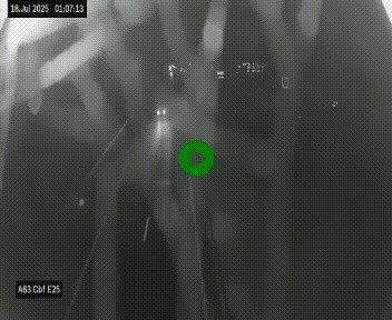 <h2>Webcam autoroute A63 en périphérie de Bordeaux au sud-est de la ville, en provenance du bassin d'Arcachon. Vue orientée vers Bordeaux</h2>
