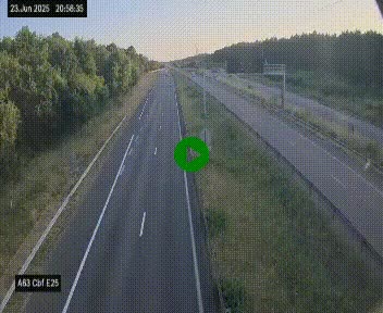 <h2>Webcam autoroute A63 en périphérie de Bordeaux au sud-est de la ville, en provenance du bassin d'Arcachon. Vue orientée vers Bordeaux</h2>