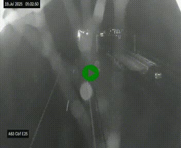 <h2>Webcam autoroute A63 en périphérie de Bordeaux au sud-est de la ville, en provenance du bassin d'Arcachon. Vue orientée vers Bordeaux</h2>