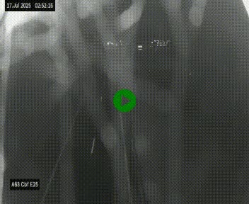 <h2>Webcam autoroute A63 en périphérie de Bordeaux au sud-est de la ville, en provenance du bassin d'Arcachon. Vue orientée vers Bordeaux</h2>