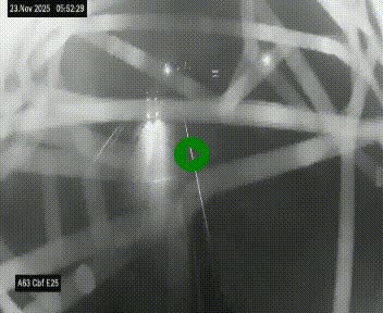 <h2>Webcam autoroute A63 en périphérie de Bordeaux au sud-est de la ville, en provenance du bassin d'Arcachon. Vue orientée vers Bordeaux</h2>