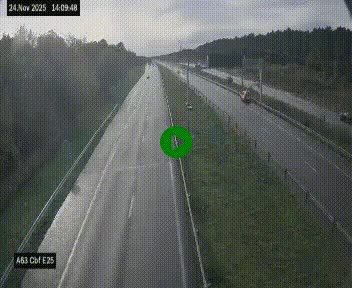 <h2>Webcam autoroute A63 en périphérie de Bordeaux au sud-est de la ville, en provenance du bassin d'Arcachon. Vue orientée vers Bordeaux</h2>