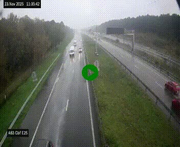 Webcam autoroute A63 en périphérie de Bordeaux au sud-est de la ville, en provenance du bassin d'Arcachon. Vue orientée vers Bordeaux