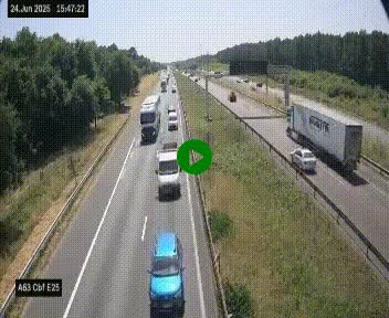 <h2>Webcam autoroute A63 en périphérie de Bordeaux au sud-est de la ville, en provenance du bassin d'Arcachon. Vue orientée vers Bordeaux</h2>