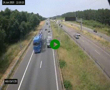 <h2>Webcam autoroute A63 en périphérie de Bordeaux au sud-est de la ville, en provenance du bassin d'Arcachon. Vue orientée vers Bordeaux</h2>