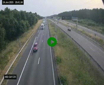 <h2>Webcam autoroute A63 en périphérie de Bordeaux au sud-est de la ville, en provenance du bassin d'Arcachon. Vue orientée vers Bordeaux</h2>
