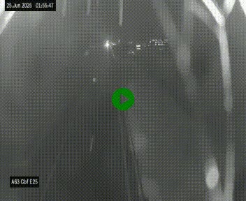 <h2>Webcam autoroute A63 en périphérie de Bordeaux au sud-est de la ville, en provenance du bassin d'Arcachon. Vue orientée vers Bordeaux</h2>