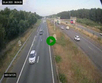<h2>Webcam autoroute A63 en périphérie de Bordeaux au sud-est de la ville, en provenance du bassin d'Arcachon. Vue orientée vers Bordeaux</h2>