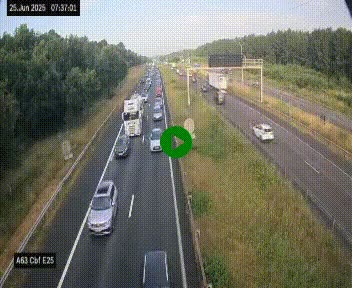 <h2>Webcam autoroute A63 en périphérie de Bordeaux au sud-est de la ville, en provenance du bassin d'Arcachon. Vue orientée vers Bordeaux</h2>