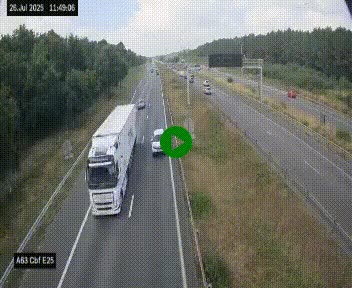 <h2>Webcam autoroute A63 en périphérie de Bordeaux au sud-est de la ville, en provenance du bassin d'Arcachon. Vue orientée vers Bordeaux</h2>