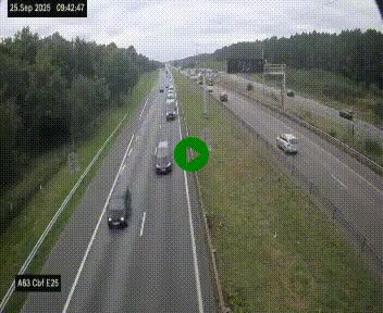 <h2>Webcam autoroute A63 en périphérie de Bordeaux au sud-est de la ville, en provenance du bassin d'Arcachon. Vue orientée vers Bordeaux</h2>