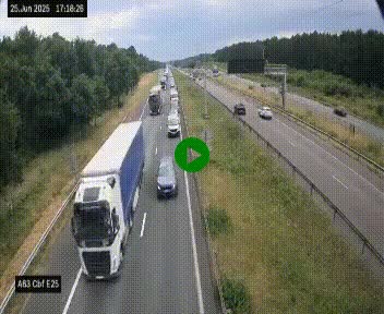 <h2>Webcam autoroute A63 en périphérie de Bordeaux au sud-est de la ville, en provenance du bassin d'Arcachon. Vue orientée vers Bordeaux</h2>