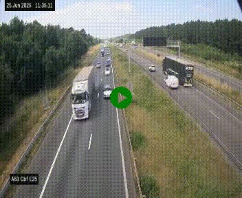 <h2>Webcam autoroute A63 en périphérie de Bordeaux au sud-est de la ville, en provenance du bassin d'Arcachon. Vue orientée vers Bordeaux</h2>