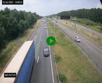 <h2>Webcam autoroute A63 en périphérie de Bordeaux au sud-est de la ville, en provenance du bassin d'Arcachon. Vue orientée vers Bordeaux</h2>