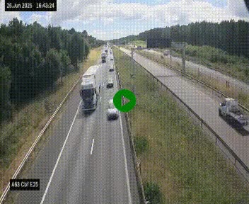 <h2>Webcam autoroute A63 en périphérie de Bordeaux au sud-est de la ville, en provenance du bassin d'Arcachon. Vue orientée vers Bordeaux</h2>