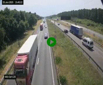 <h2>Webcam autoroute A63 en périphérie de Bordeaux au sud-est de la ville, en provenance du bassin d'Arcachon. Vue orientée vers Bordeaux</h2>
