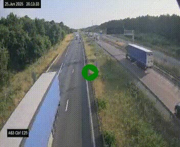 <h2>Webcam autoroute A63 en périphérie de Bordeaux au sud-est de la ville, en provenance du bassin d'Arcachon. Vue orientée vers Bordeaux</h2>