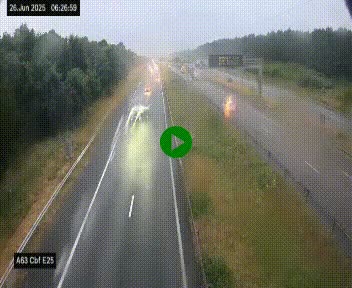 <h2>Webcam autoroute A63 en périphérie de Bordeaux au sud-est de la ville, en provenance du bassin d'Arcachon. Vue orientée vers Bordeaux</h2>